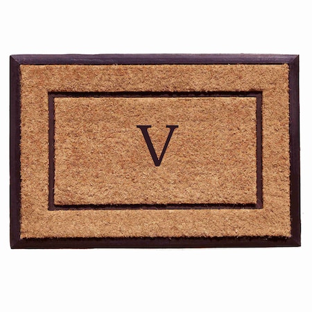 Calloway Mills Monogram Door Mat, Black, Natural, 18 in W x 30 in L 101631830V